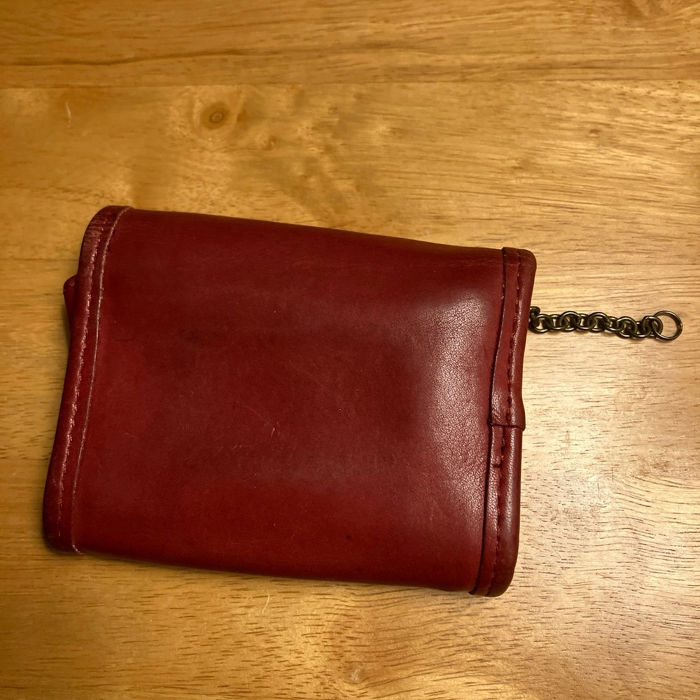 Vintage Coach Multi Function Red Leather Wallet 7219 Missing Key Ring - Picture 3 of 10